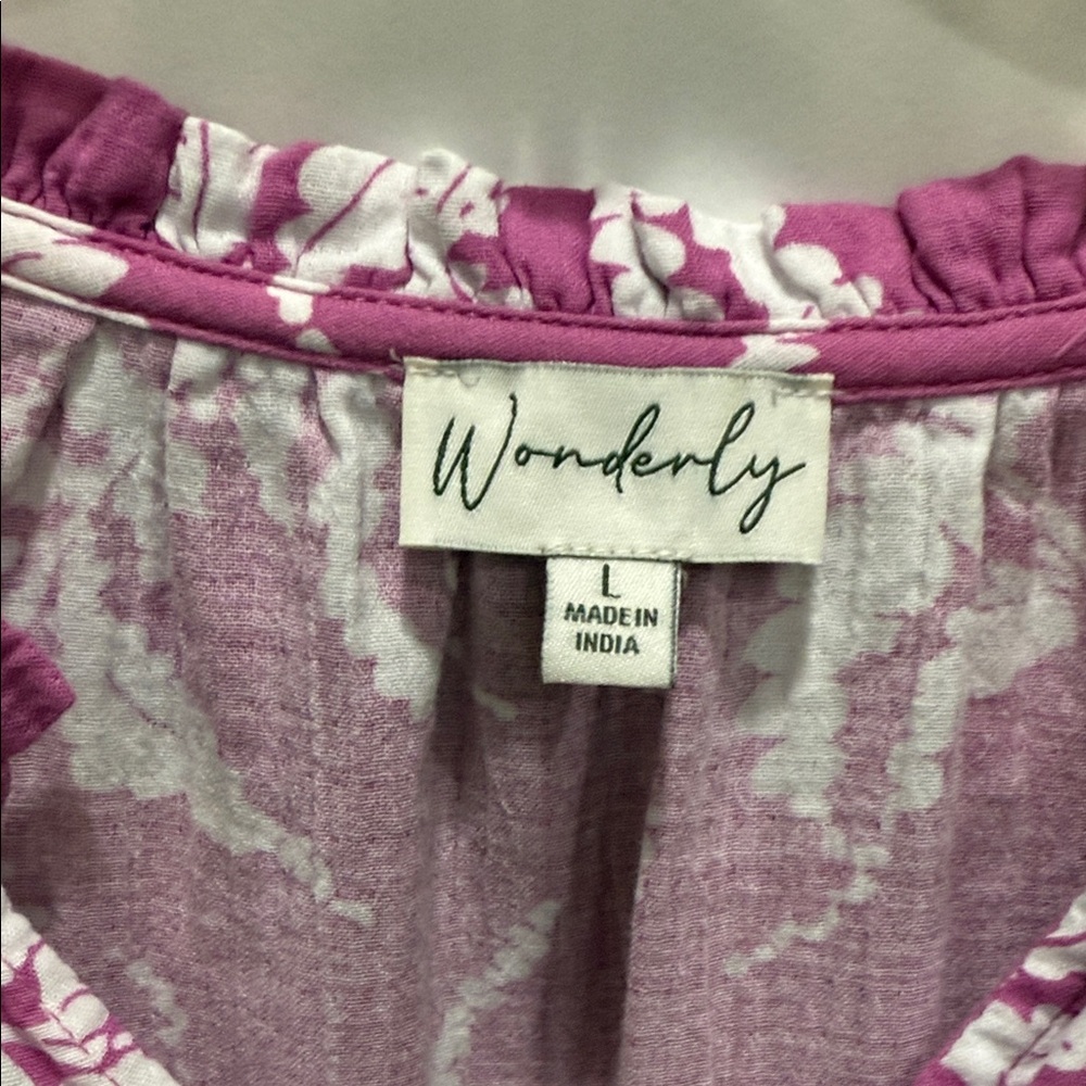 Wonderly Women's Dress in Violet and White - Picture 2 of 5